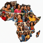A modern Africa map filled with vibrant young Africans symbolising unity, confidence and a new continental identity.